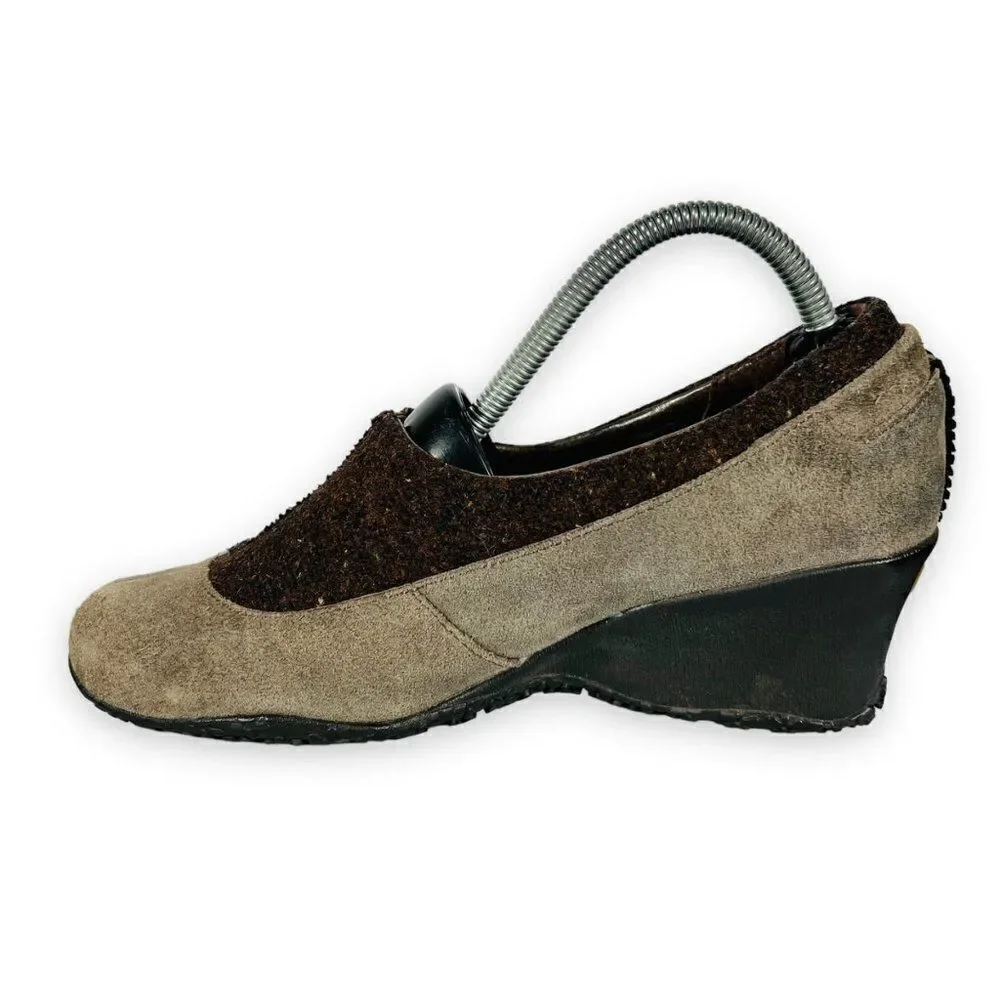 Merrell Tulip Grey Wedge 2-Tone‎ Grey / Brown Women's 6